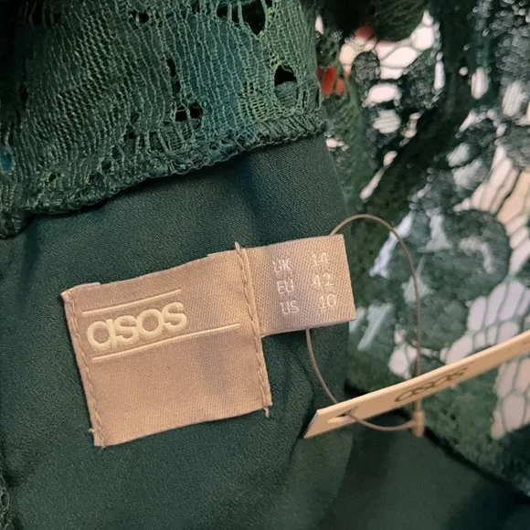 ASOS green lace maternity dress - Picture 14 of 16